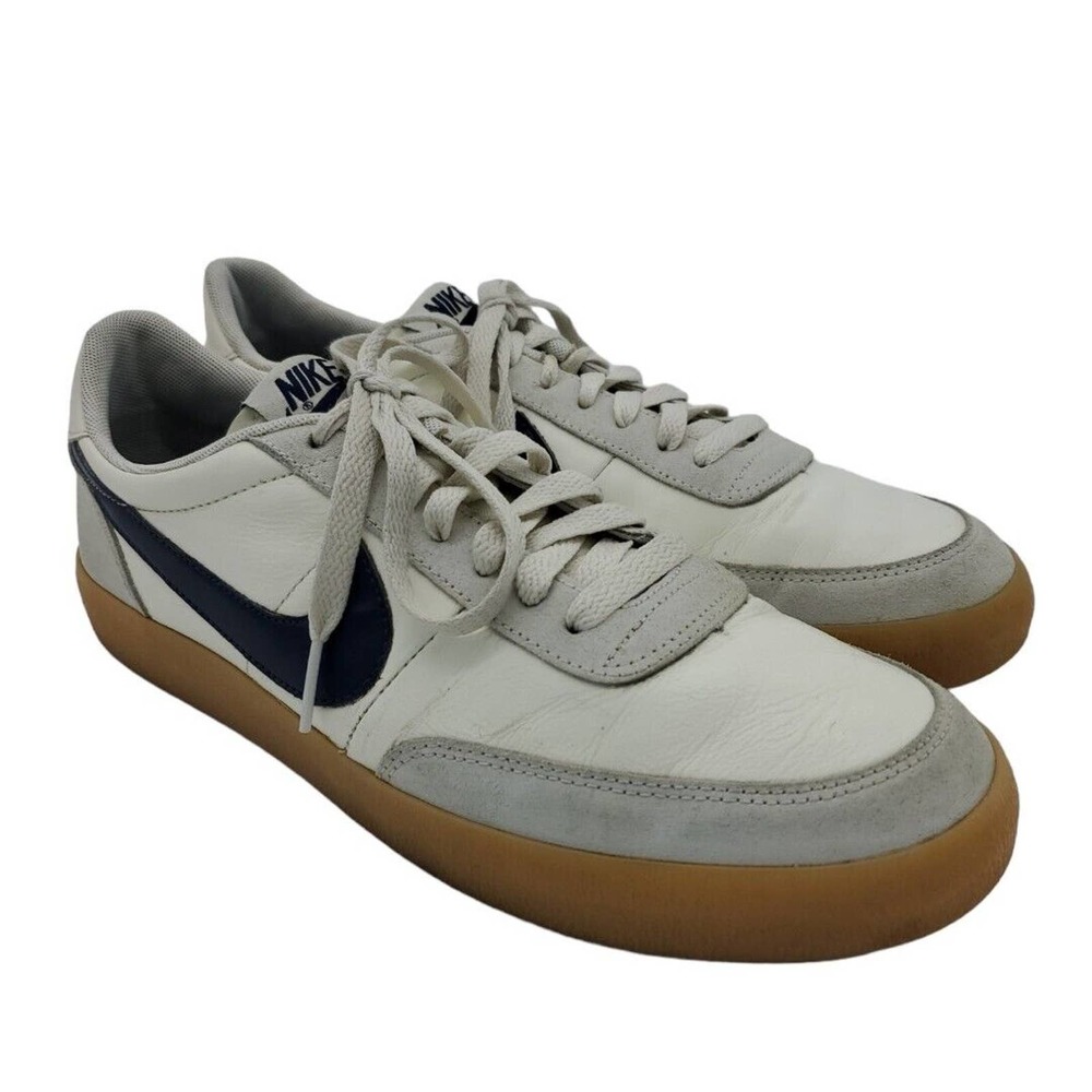 Nike Men's 10 Killshot 2 Leather Sail Navy Gum Yellow Sail White 432997 107